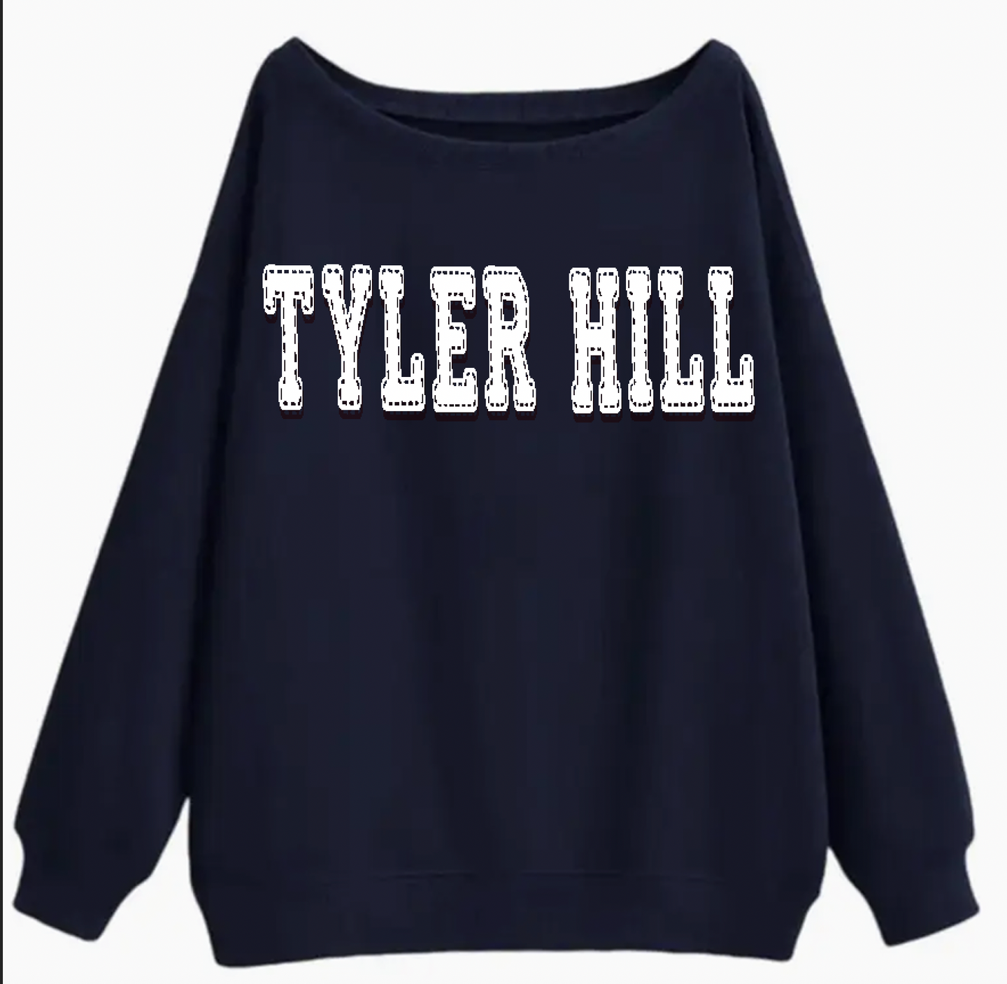 Stitch Font Crewneck Sweatshirt